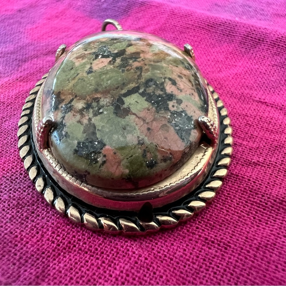 Unakite Large Pendant - Picture 5 of 5